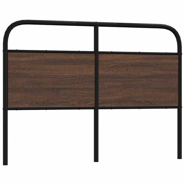 vidaXL Tête de lit chêne marron 120 cm acier et bois d'ingénierie