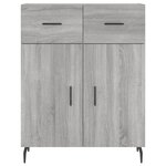 vidaXL Buffet sonoma gris 69 5x34x90 cm bois d'ingénierie