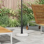 vidaXL Base de parasol pour poteaux de 37/42/52/58 mm en béton blanc  20 kg.