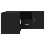vidaXL Armoire d'angle noir 160x40x45 cm bois d’ingénierie