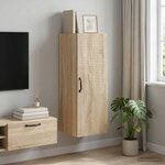 vidaXL Armoire Murale Chêne Sonoma 33 x 34 5 x 90 cm Bois d'ingénierie