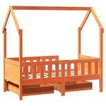 vidaXL Cadre de lit enfant avec tiroirs sans matelas 80x170 cm bois
