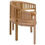 vidaXL Banc de jardin en forme de banane 200 cm bois de teck solide
