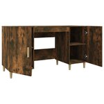vidaXL Bureau Chêne fumé 140x50x75 cm Bois d'ingénierie