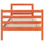 vidaXL Cadre de lit sans matelas cire marron 75x190 cm bois pin massif