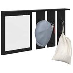 vidaXL Porte-manteau mural avec étagère Chêne noir 85 x 10 x 45 cm