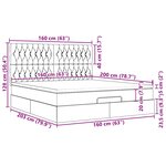vidaXL Cadre de lit ottoman avec matelas rose 160x200 cm velours