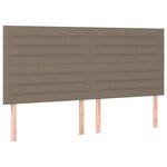 vidaXL Sommier à lattes de lit avec matelas Taupe 200x200 cm Tissu