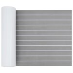 vidaXL Tapis de bateau Rayé Gris clair et blanc 240 x 60 cm EVA