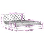 vidaXL Lit avec matelas taupe 180x200 cm tissu