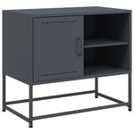 vidaXL Meuble TV rose 100 5x39x60 5 cm acier