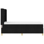 vidaXL Lit à ressorts avec matelas Noir 100 x 200 cm tissu
