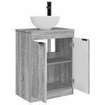 vidaXL Meuble de salle de bain avec évier Sonoma gris 54 x 35 x 83 cm