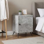 vidaXL Cabinet de chevet 2 pc Gris béton 43 x 34 5 x 50 cm