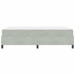 vidaXL Cadre de lit avec matelas Gris clair 160 x 200 cm tissu
