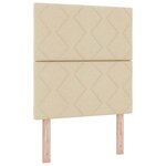 vidaXL Lit à ressorts avec matelas Crème 80 x 200 cm tissu