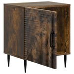 vidaXL Cabinet de chevet 2 pc Chêne fumé 43 x 34 5 x 50 cm