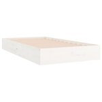 vidaXL Cadre de lit blanc bois massif 90x200 cm