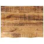vidaXL Dessus de table 80x60x2 5 cm bord vif bois massif manguier brut