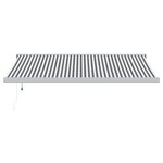 vidaXL Auvent rétractable anthracite et blanc 4 5x3 m tissu/aluminium