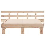 vidaXL Cadre de lit avec tiroir Marron 160 x 200 cm Bois massif en pin