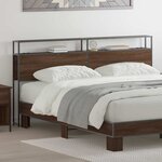 vidaXL Tête de lit de rangement Chêne marron 200 cm Bois d'ingénierie