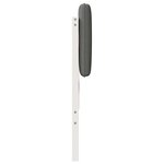 vidaXL Tête de lit capitonnée Blanc et gris clair 140 cm Pin massif