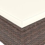 vidaXL Jeu de chaise et tabouret de jardin 4 Pièces Résine tressée Marron