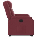 vidaXL Fauteuil inclinable électrique rouge bordeaux tissu