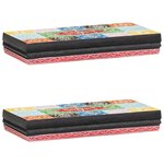vidaXL Étagères Murales 2 Pièces 40x20x6 cm Bois Massif Mangue