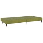 vidaXL Canapé-lit à 2 places vert clair velours