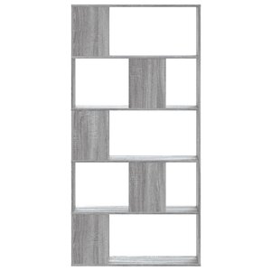 vidaXL Bibliothèque 5 niveaux sonoma gris bois d'ingénierie