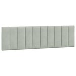 vidaXL Coussin de tête de lit Hanko gris clair 183 cm velours