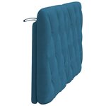 vidaXL Coussin de tête de lit bleu 140 cm velours