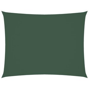 vidaXL Voile de parasol tissu oxford rectangulaire 3 5x4 5m vert foncé