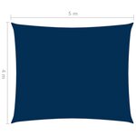 vidaXL Voile de parasol Tissu Oxford rectangulaire 4x5 m Bleu