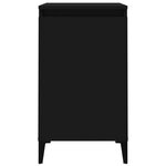 vidaXL Table de chevet noir 40x35x70 cm bois d’ingénierie