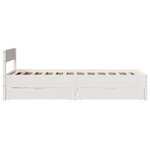 vidaXL Cadre de lit sans matelas blanc 100x200 cm bois de pin massif