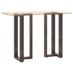 vidaXL Pieds de table de bar en forme de T  2 pièces  noir  40 x 35 x (100-101) cm  acier