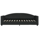 vidaXL Lit de jour avec gigogne et tiroirs noir 80x200 cm tissu