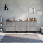 vidaXL Buffets 3 Pièces sonoma gris 60x35x70 cm bois d'ingénierie