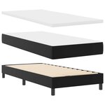 vidaXL Lit à ressorts avec matelas Noir 100 x 200 cm Simili cuir