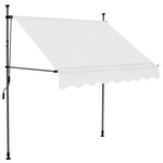 vidaXL Auvent manuel rétractable avec LED 100 cm Crème