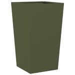 vidaXL Jardinière vert olive 45x45x75 cm acier