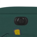 vidaXL Fauteuil de massage inclinable électrique Vert foncé Tissu