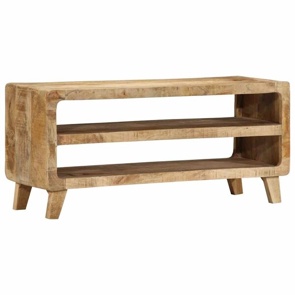 vidaXL Meuble TV 105x46x32 cm bois massif de manguier brut