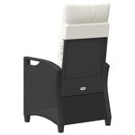 vidaXL Chaise de jardin 2 Pièces Noir et Crème 56 x 60 x 112 cm