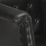 vidaXL Fauteuil Noir Cuir véritable