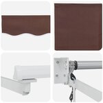 vidaXL Auvent rétractable automatique marron 300x250 cm