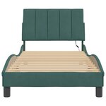 vidaXL Cadre de lit avec LED sans matelas Hanko vert foncé 80x200 cm velours